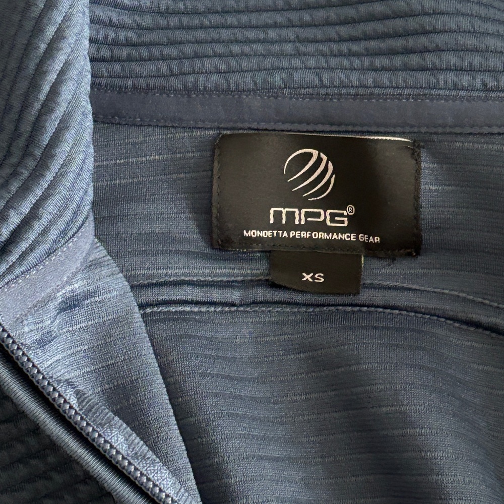 MPG Mondetta Performance Gear Ottoman Long Jacket - Iron Blue Size XS - Picture 9 of 10